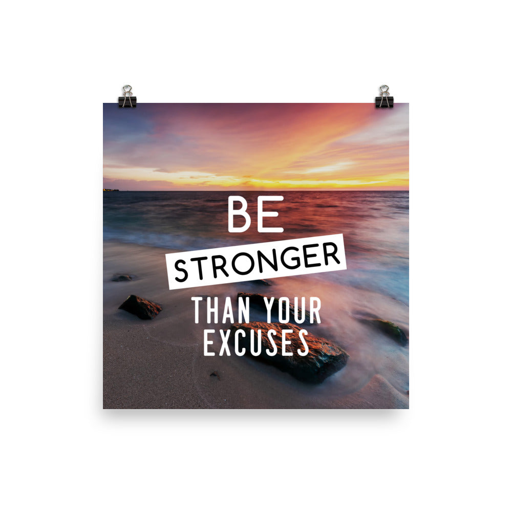 Sunrise Seascape Poster with Motivational Quote – therise.shop